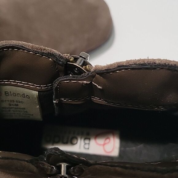 Blondo Stacked Block Heel Suede Boots - Picture 13 of 15